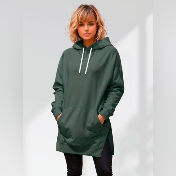 The Warmy Green Oversized Hoodie Dress Size XXL - New with bag - *Flaw see pic - Picture 1 of 6